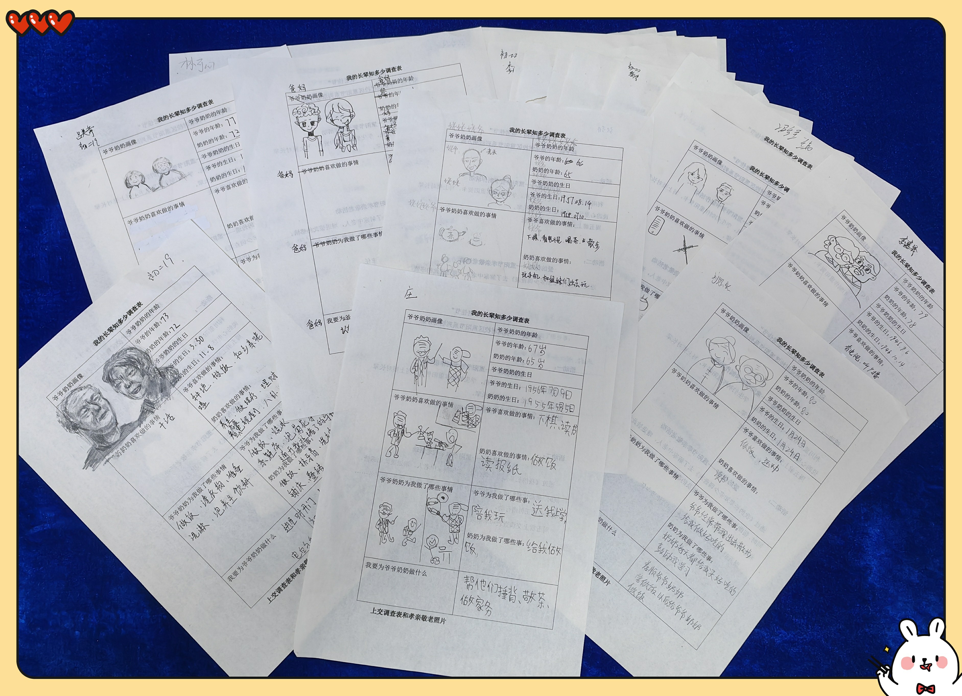 《我的长辈知多少》调查表